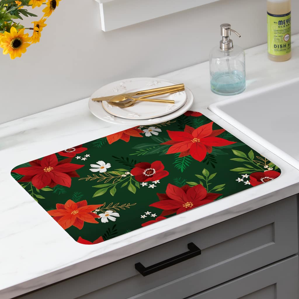 Holiday Flower with Leaf Drying Mat - 20" x 15"