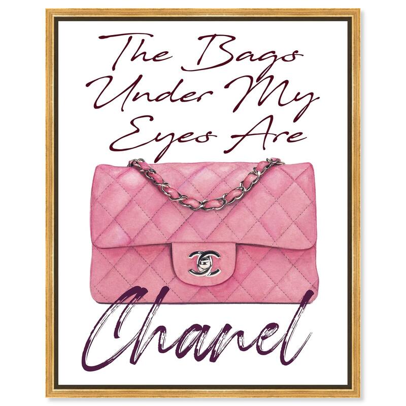 The Bag Under my Eyes Canvas by Art Remedy - Gold - 20" x 24"