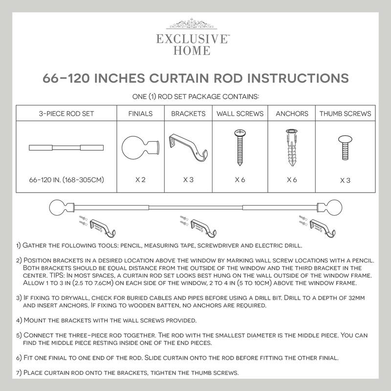 Porch & Den Freret 1-inch Curtain Rod and Finial Set