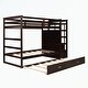 preview thumbnail 11 of 51, Hardwood Twin Over Twin Bunk Bed with Trundle and Staircase