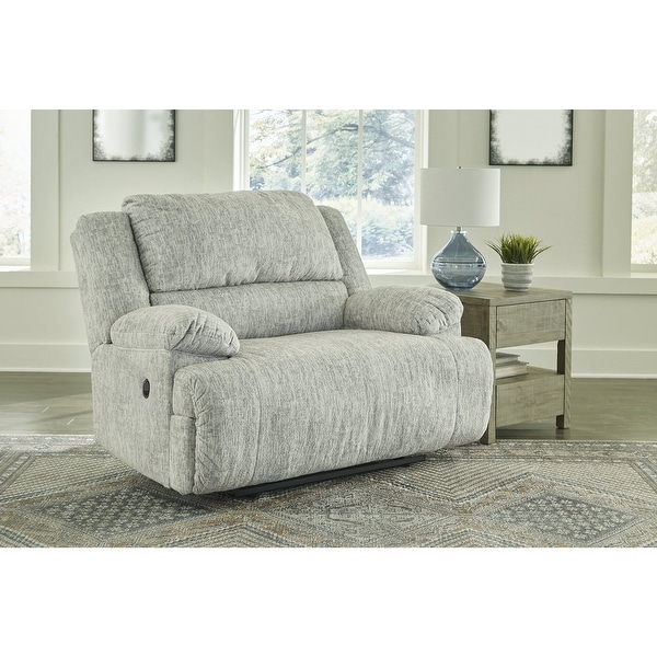 Signature Design By Ashley McClelland Gray Zero Wall Wide Seat Recliner ...