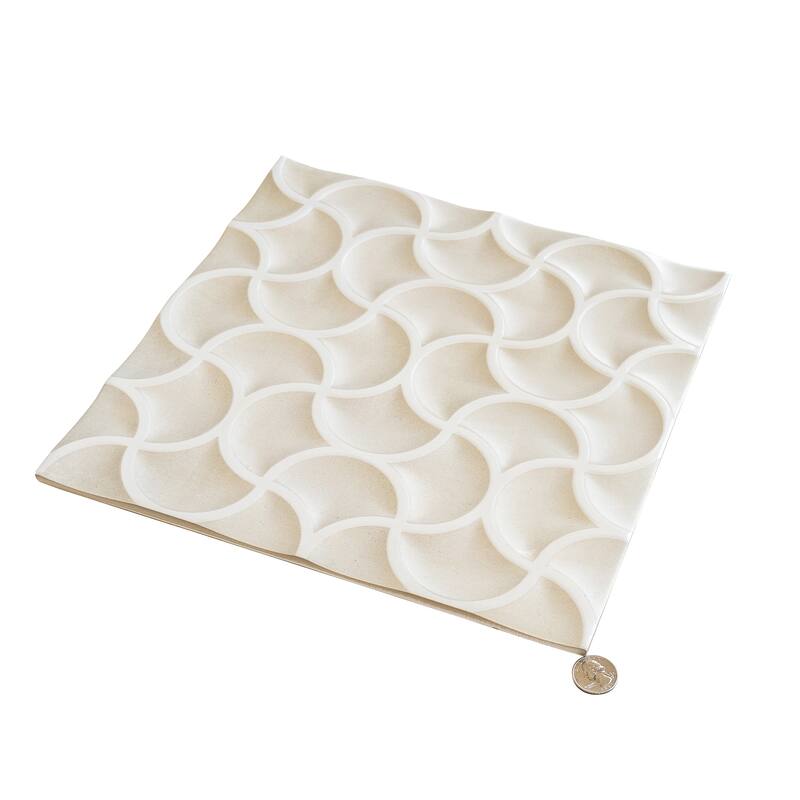 Citadel 13x13 Soft Beige Terracotta Porcelain Lattice Wall Tile (9.57 sq ft/case) - 9 Pack