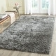preview thumbnail 7 of 63, SAFAVIEH Handmade South Beach Leonella Shag Solid Polyester Rug 4' x 6' - Steel Grey