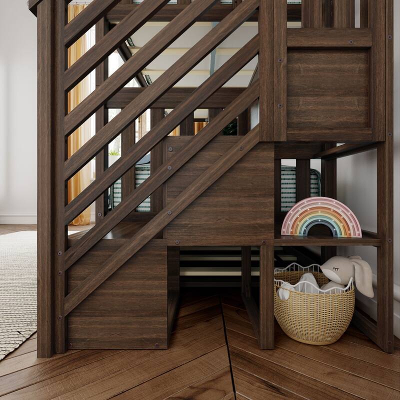 Max and Lily Twin over Twin Staircase Bunk with Trundle