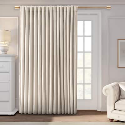 Premium Velvet Blackout Liner Rod Pocket w Back Tab Curtain Double Wide Patio Panel