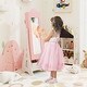 preview thumbnail 5 of 18, Costway Kids Vanity Set Princess Makeup Dressing Table & Chair Set - See Details