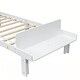 preview thumbnail 10 of 12, Twin Bed with Footboard Bench ,White