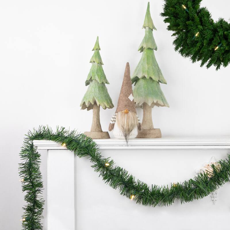 18' Pre-Lit LED Pine Artificial Christmas Garland - Warm White Lights
