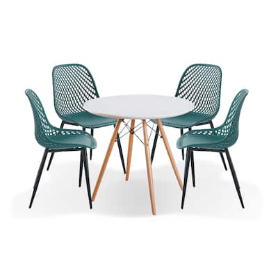 Porthos Home Vita 5-piece Dining Set, 1 Table And 4 Stackable Chairs