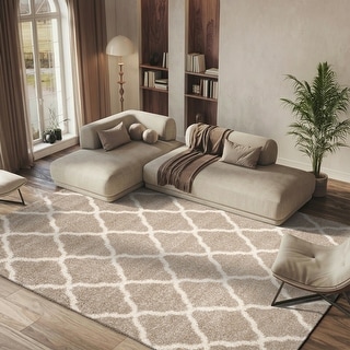 SAFAVIEH Hudson Shag Ariola Trellis 2-inch Thick Rug