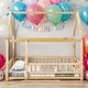 preview thumbnail 14 of 50, Kids and Baby Full Size Wooden Bed House Bed with House Roof ,Fence Guardrails