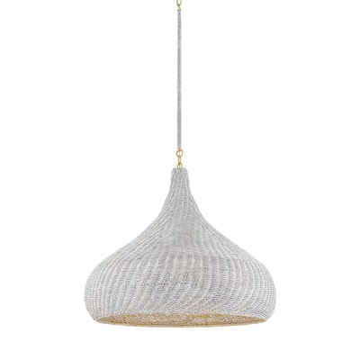 Hudson Valley Lighting 4828 Hampstead 28" Wide Pendant with Seagrass
