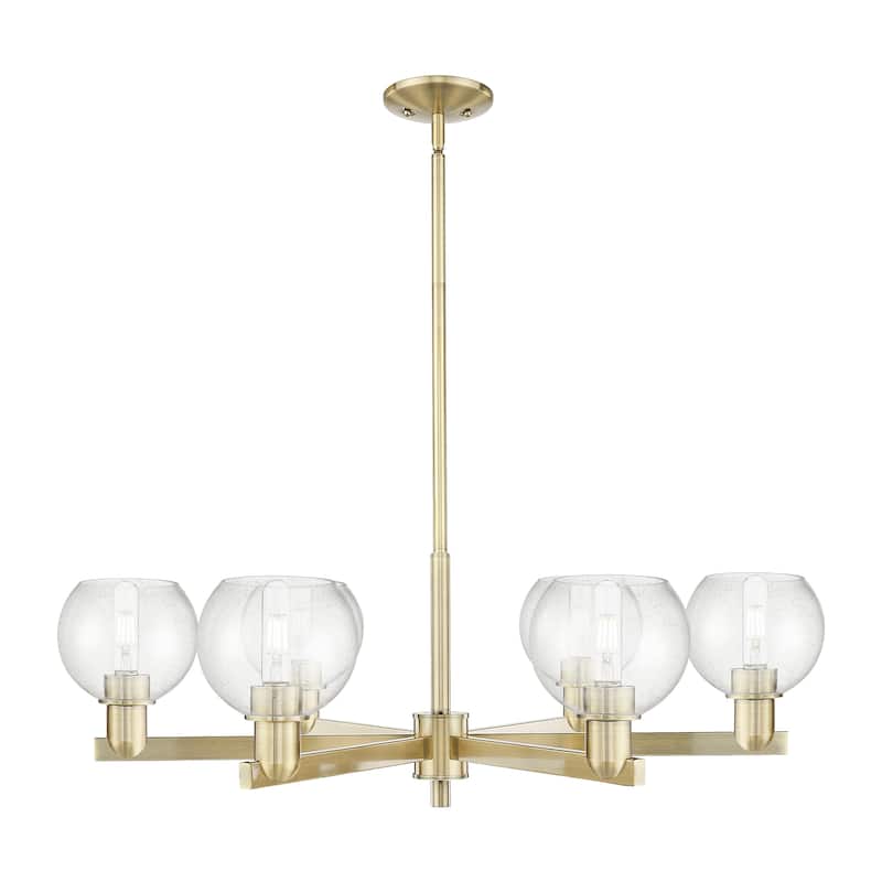Innovations Lighting Endless Possibilities Arcadia - Athens - 6 Light 36" Stem Hung Chandelier - Antique Brass/Seedy