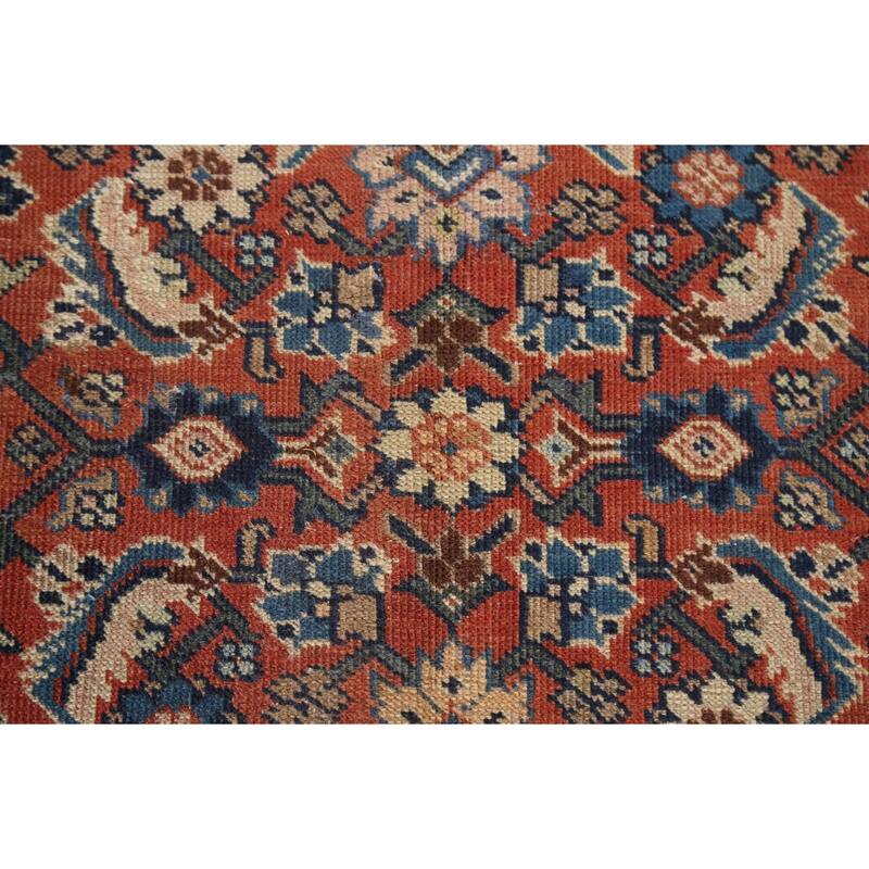Pre-1900 Vegetable Dye Sultanabad Persian Wool Area Rug Hand-knotted - 9'3" x 12'5"