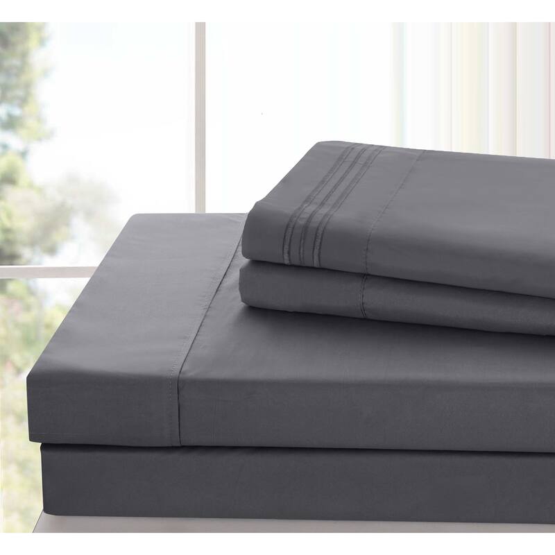 6 Piece Bed Sheet Set Deep Pocket Ultra Soft Microfiber Bedding Sheets