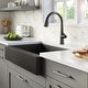 preview thumbnail 69 of 75, Karran Retrofit Farmhouse Quartz 34 in. Double Bowl 50/50 Sink Kit