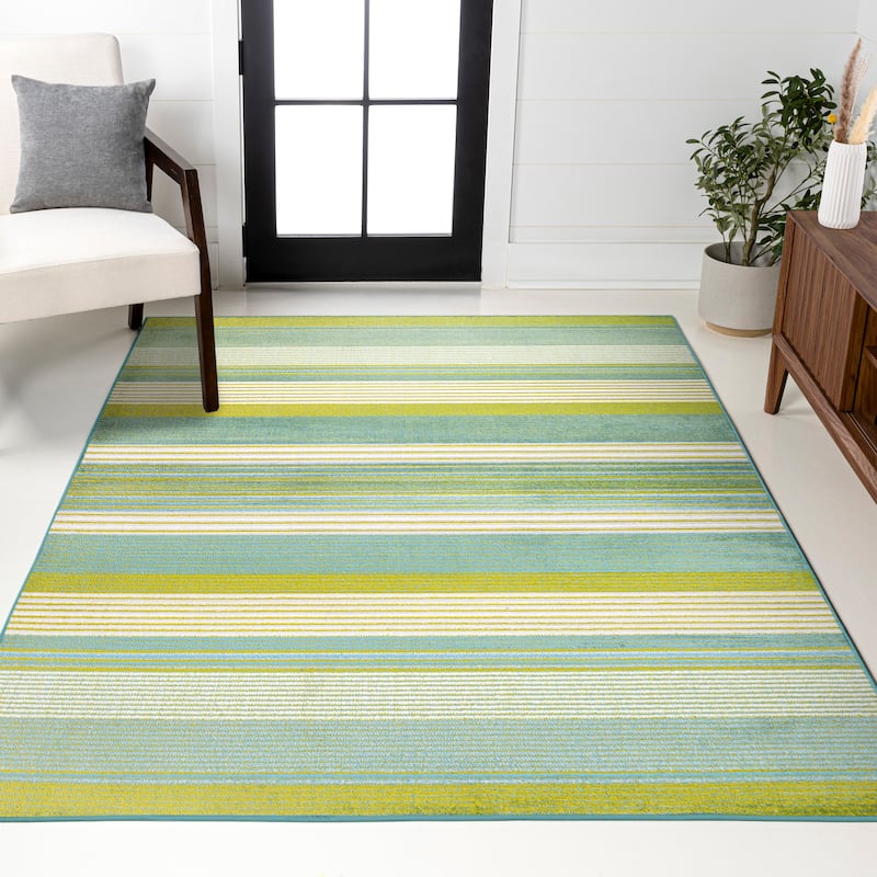 JONATHAN Y Austin Modern Botanical Wildflower Area Rug - 5 X 8 - Green/Blue