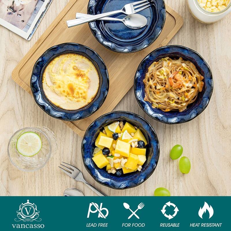 vancasso 6-Piece 5.5'' Corrugated Edge Mini Pie Pans Set(9 Ounce)
