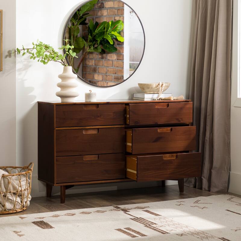 Middlebrook Gammelstaden Mid-Century Solid Wood 6-Drawer Dresser