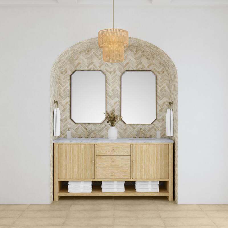 James Martin Vanities D404-V72-3CAR Marigot 72" Double Basin Wood