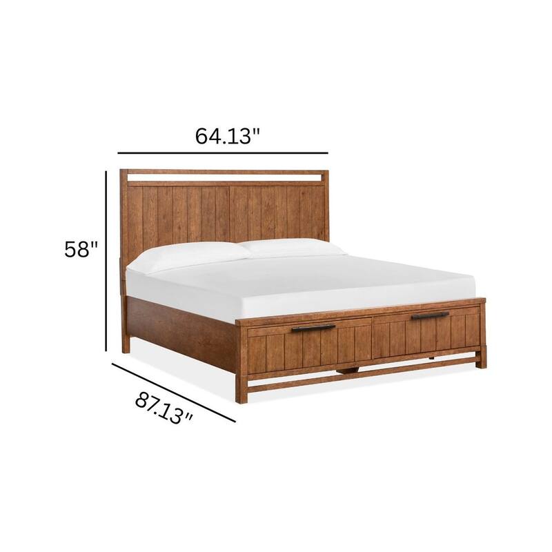 Magnussen Home Conway Honey Wheat Panel Storage Bed