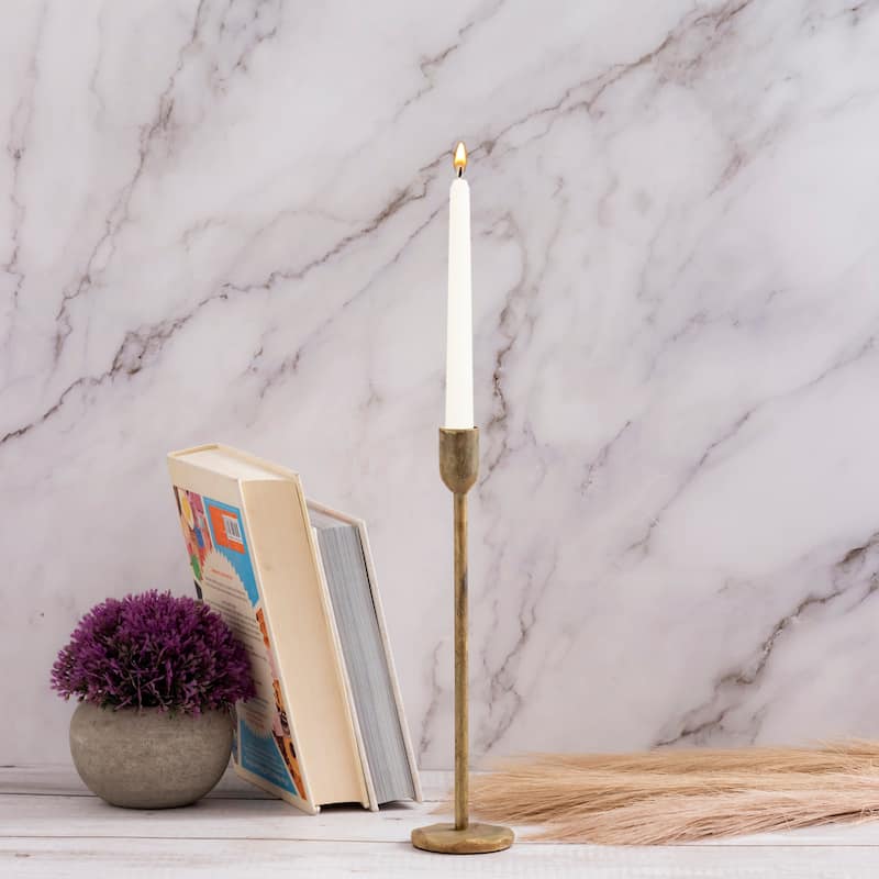 Candle Holder H 9" x Dia 2.25" Old Brass - OLD BRASS - OLD BRASS