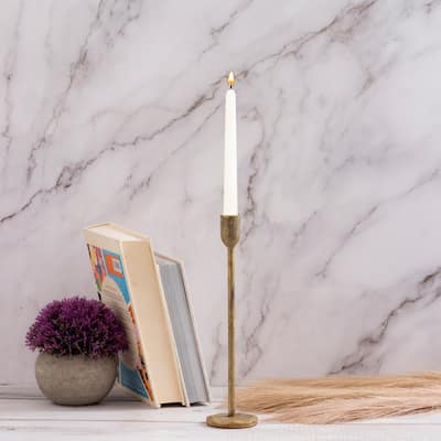 Candle Holder H 9" x Dia 2.25" Old Brass - OLD BRASS - OLD BRASS
