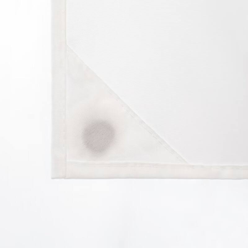 No Hook Cotton Blend Waffle Shower Curtain with Snap-in Liner