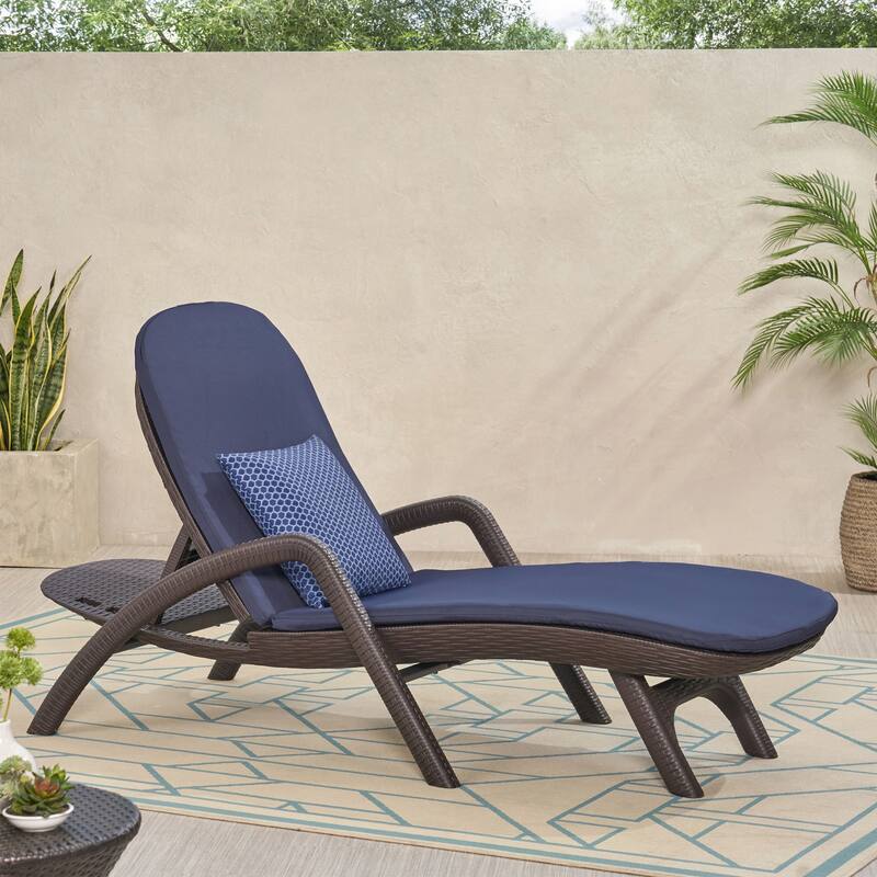 Premium All-Weather Chaise Lounge - Navy Blue