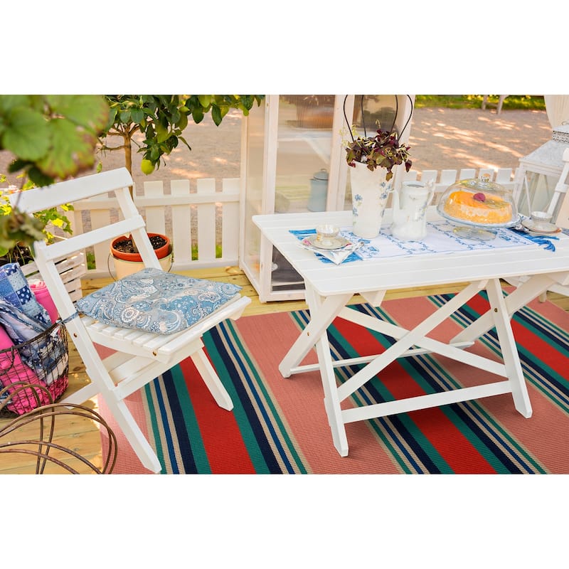 Voavah Salmon Hand-Made Flatweave Indoor/Outdoor Area Rug