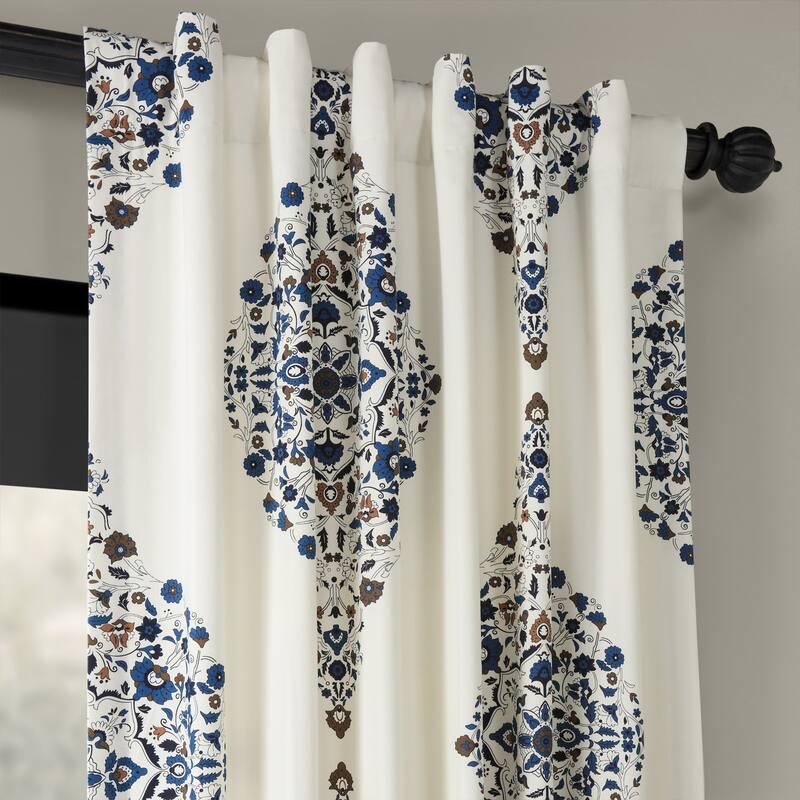 Exclusive Fabrics Kerala Printed Cotton Twill Single Curtain (1 Panel)