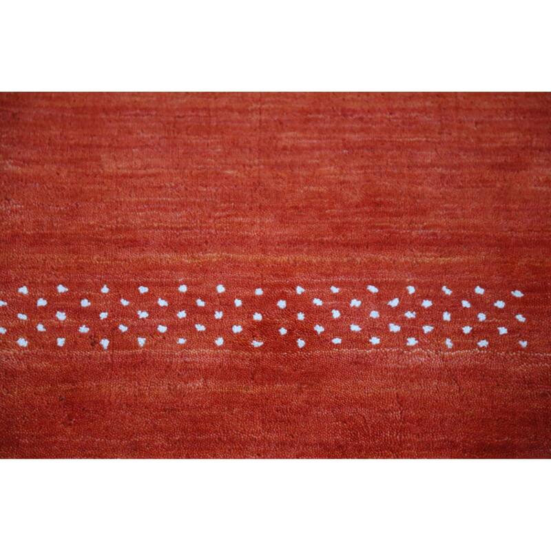 Tribal Contemporary Gabbeh Indian Rug Handmade Bedroom Wool Carpet - 4'6" x 6'6"