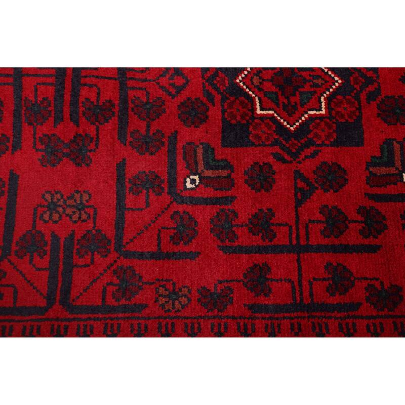ECARPETGALLERY Hand-knotted Finest Khal Mohammadi Red Wool Rug - 4'10 x 6'8