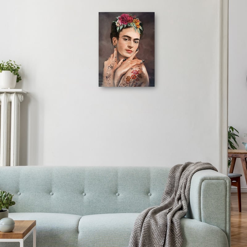 Tattooed Frida By Studio Arts Canvas Art Print