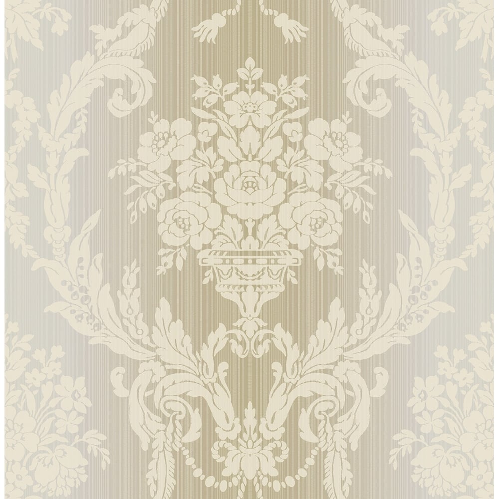 Seabrook Designs Abilene Floral Damask Unpasted Wallpaper