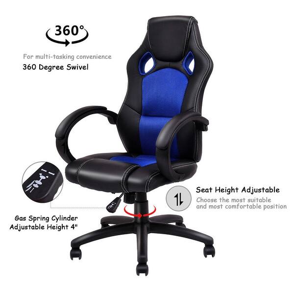 Shop Costway High Back Racing Chair Bucket Seat Office Desk