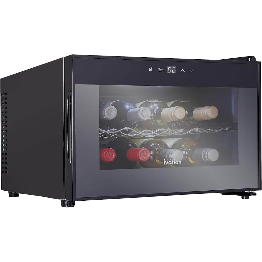 Ivation Premium 8 Bottle Thermoelectric Wine Cooler, Freestanding Fridge