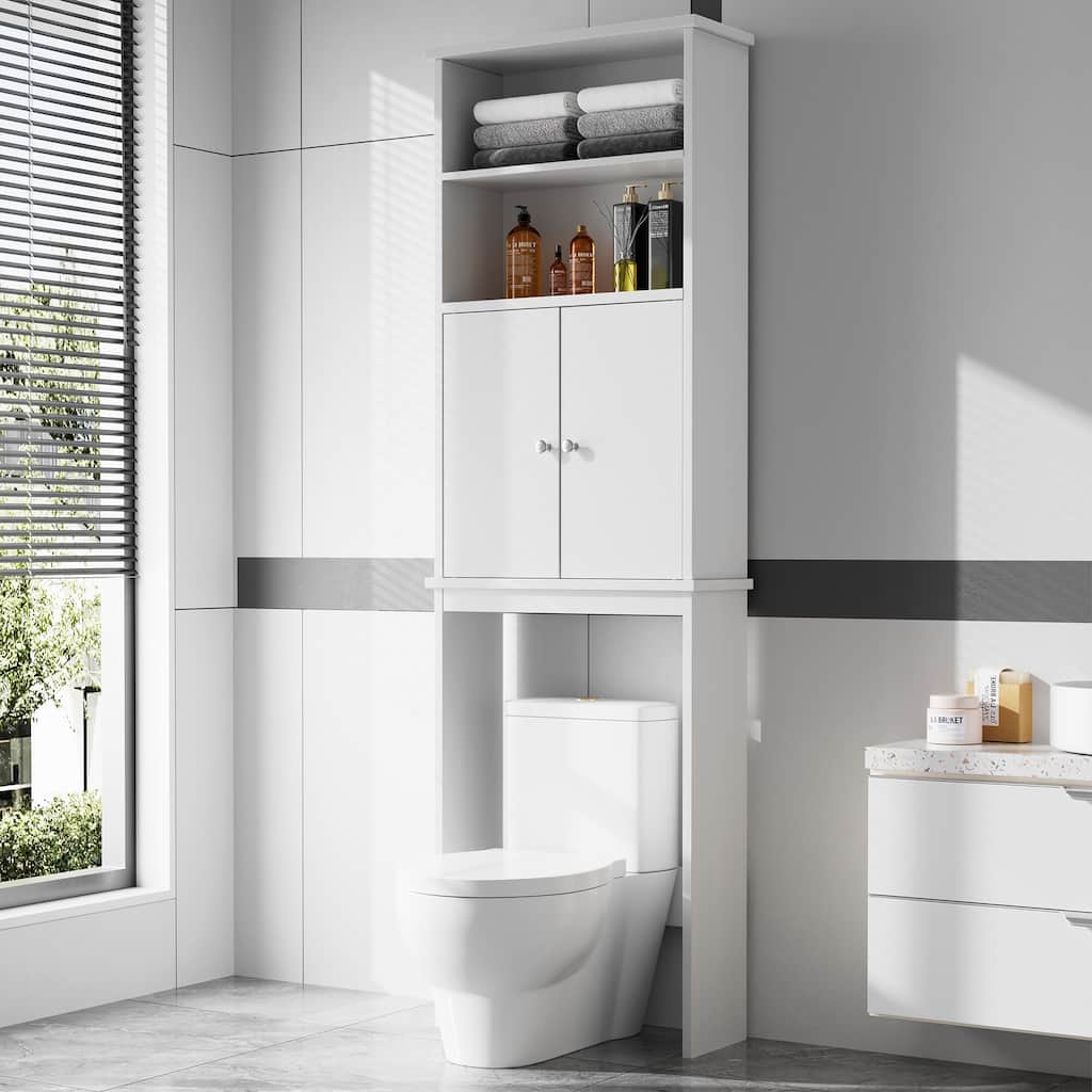 Futzca Over The Toilet Storage Cabinet with Door, 75'' H