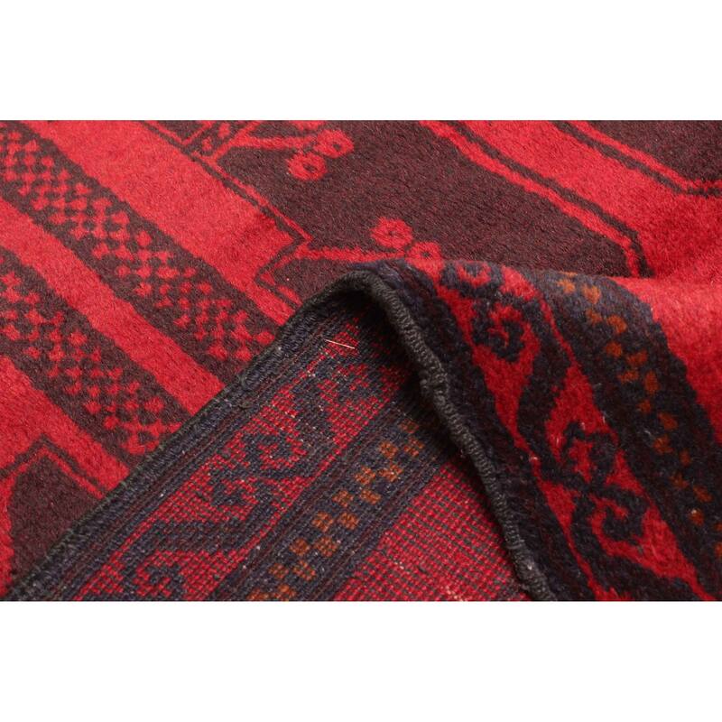 ECARPETGALLERY Hand-knotted Teimani Red Wool Rug - 3'8 x 6'7