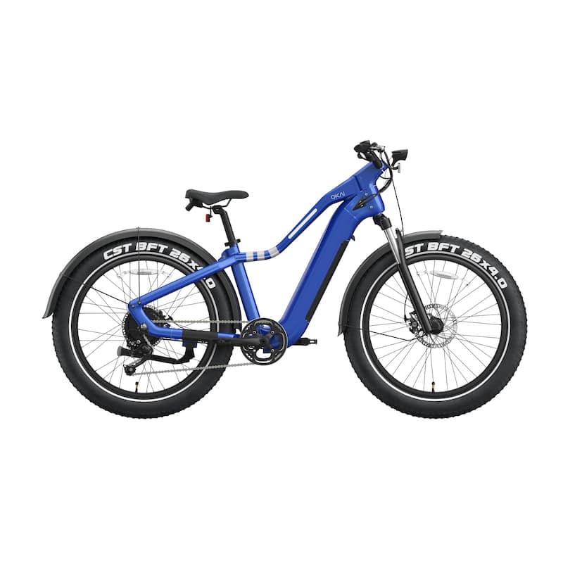 Step-Over Electric Mountain Bike - Blue - 26