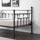 preview thumbnail 7 of 13, VECELO Metal Twin Size Daybed with Antique Graceful Lines Black&White