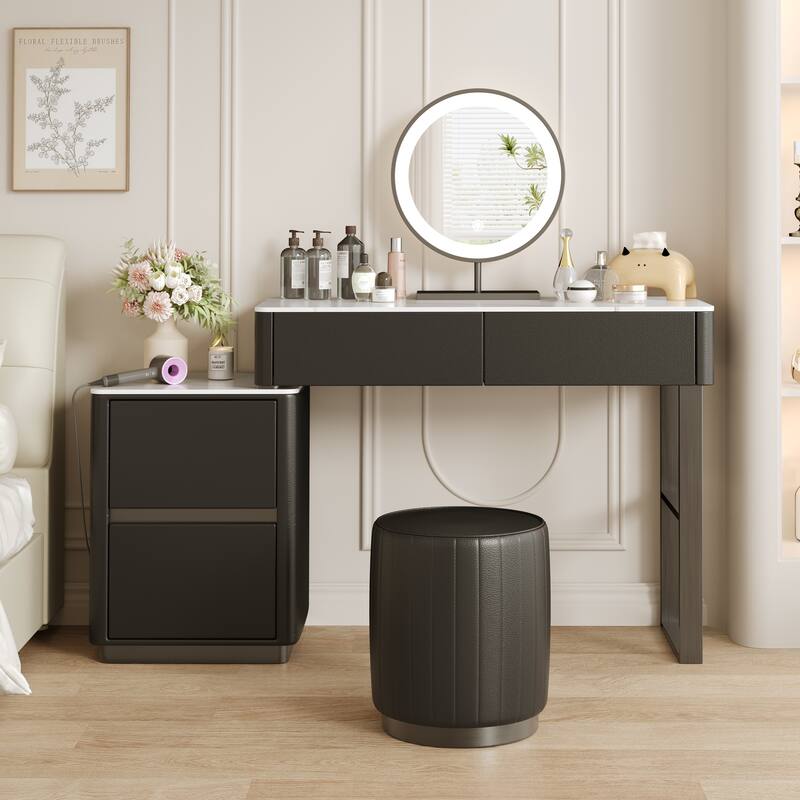 JASIWAY Modern Solid Wood Telescopic Makeup Vanity Desk