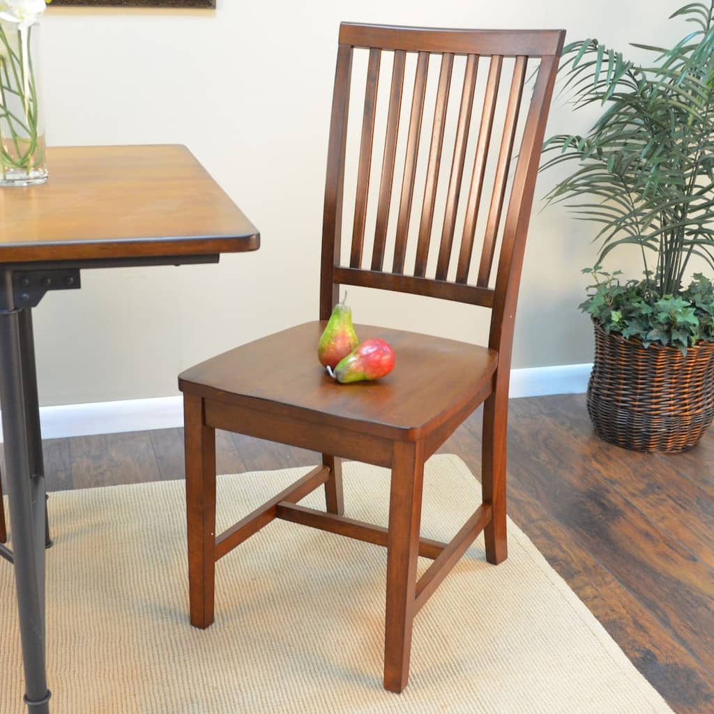 Hand Finished Solid Dining Chair - 39" - Chestnut Brown