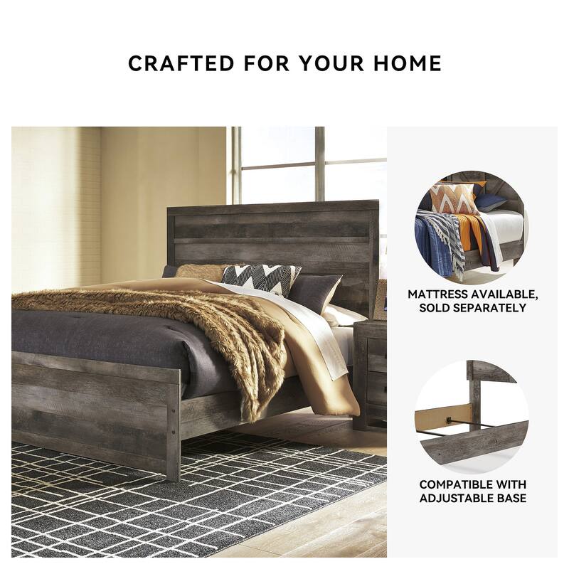 Wynnlow Grey Panel Bed.