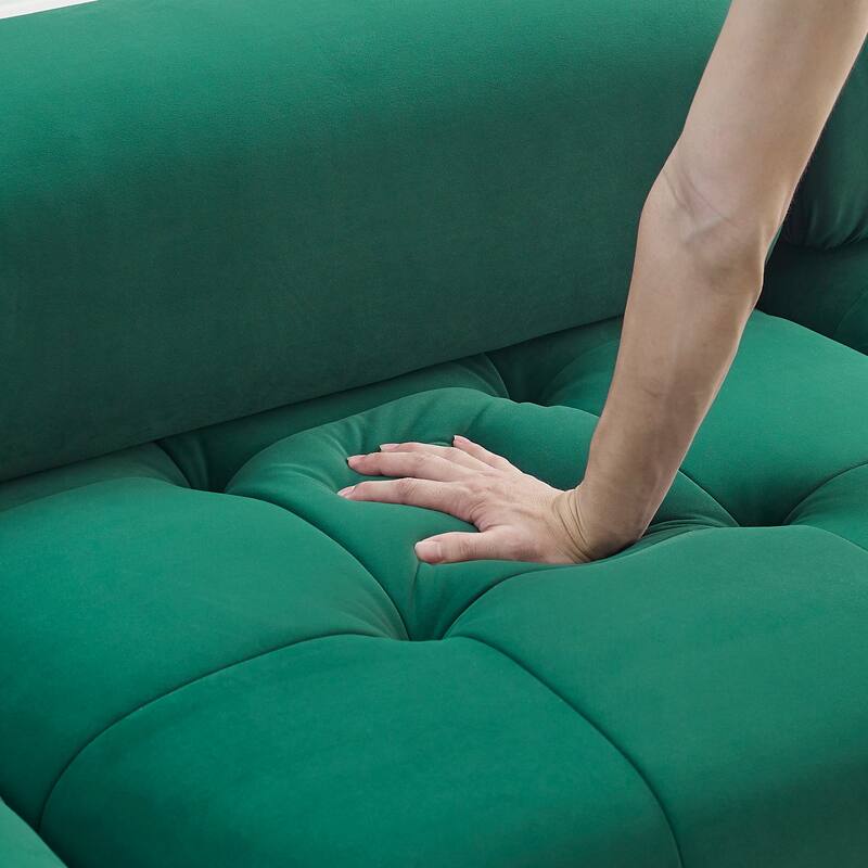 Modular Sectional Sofa L Shaped Couch with Reversible Ottoman