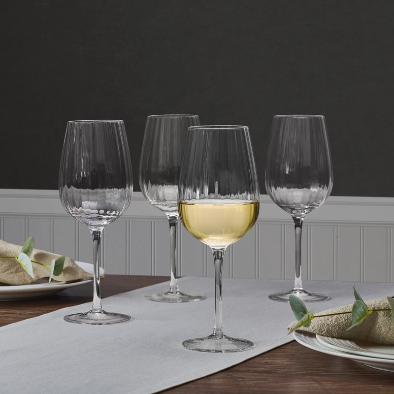Mikasa Set of Optic White Wine Glasses, 15 Oz Bed Bath