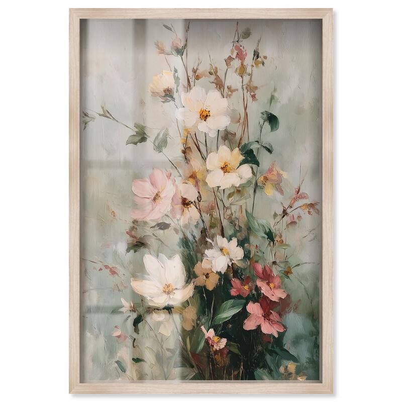 Vintage White Whispers Shadowbox by Art Remedy - Natural - 16" x 24"