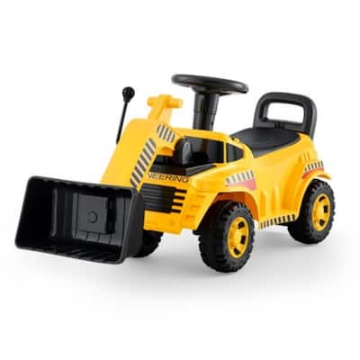 Ride-On Excavator Digger Car with Music and Storage, Toddler Toy - 42.1 x 11.4 x 21.3 in