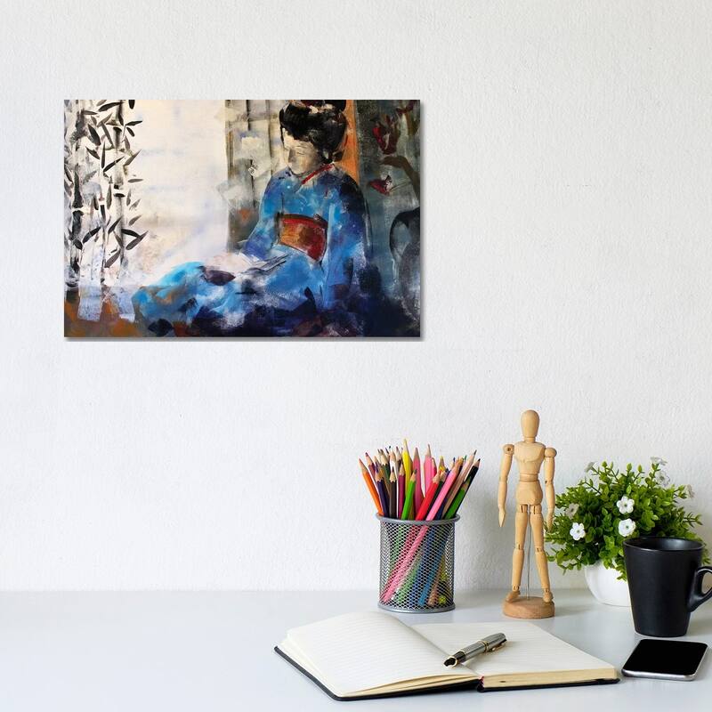 iCanvas "Geisha Sleeping" by Marina Del Pozo Canvas Print - 8x12x0.75