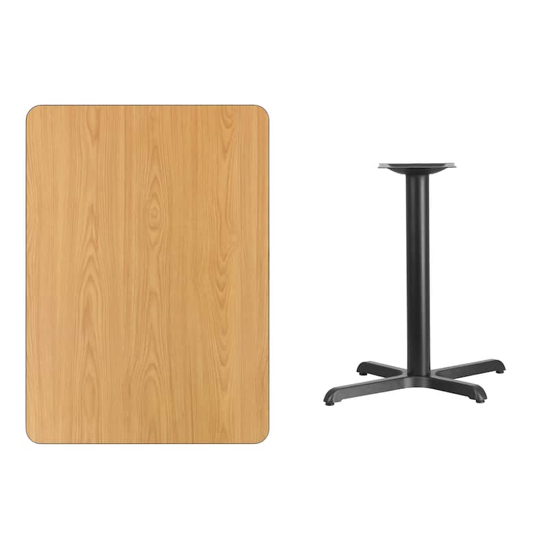 30'' x 42'' Rectangular Laminate Table Top w/ 23.5'' x 29.5'' Table Height Base - 30"W x 42"D x 31.125"H